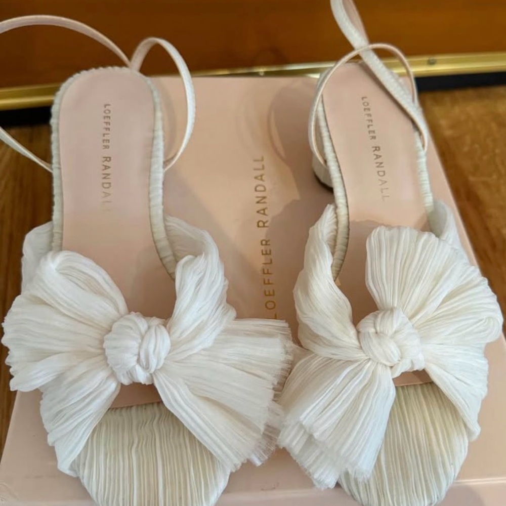 Loeffler Randall Dahlia Knotted Sandal - color pearl - wedding shoe size 7 - Picture 2 of 4